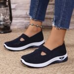Women'S Breathable Slip-On Sneakers - Lightweight Knit Casual Shoes With Arch Support, Machine Washable & All-Season Comfort, Multi-Color Options For Casual Attire, Ladies Sneakers, Stylish Slipons, Comfortable Fit, Comfort Seekers - Image 12