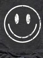 Smile Print Crew Neck Tank Top, Casual Sleeveless Tank Top For Summer, Women'S Clothing - Image 8