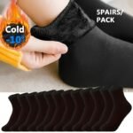5Pcs Comfortable Warm Mid-Calf Boot Socks - Soft, Breathable, Elastic Polyester For Cold Weather, Mid-Calf, Boot Socks - Image 2