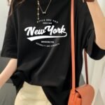 Trendy American Retro Short-Sleeve T-Shirt For Women, Summer 2024 New Design, Niche Korean-Style Half-Sleeve Top.