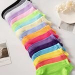10-Pack Women'S Ankle Socks In Candy Color With Heart Bow Stripes, Soft And Comfortable Casual Style Perfect For Valentine'S Day Gift Or Casual Attire - Image 3