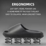 Unisex,, Lawensui Ultra-Soft Eva Slides For Men - Comfortable, Non-Slip, Quick-Dry, Solid Green, 3.5Cm Thick Sole Casual Summer Slippers, Hand Washable, Slip-Resistant Footwear|Minimalist Slipper Design|Ergonomic Slipper Design, Suitable For Women - Image 9