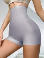 High-Waist Seamless Shaping Shorts For Women - Comfortable, Butt-Lifting, Slimming, And Posture-Adjusting Underwear, 1Pc, Solid Color, Adjustable Fit, Sports Shorts | Seamless Design | Polyester Blend - Image 4