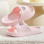 Casual Eva Slippers For Women And Men, Solid Color, Soft Sole, Non-Slip, Hand Washable, With Summer Indoor Bathroom Shower Slip-On Slides For Couples - Image 2