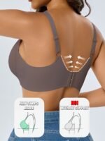 Seamless Jelly Women'S Sports Bra - Wireless, Comfortable Support With Removable Pads, Adjustable Straps, Mesh Design For Yoga, Pilates, Running & Casual Attire - Image 3