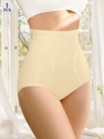 1Pc Set High-Waisted Tummy Control Seamless Women'S Underwear Triangle Pants Comfortable Fit Shaping And Lifting Summer Thin Style Skin Color - Image 2