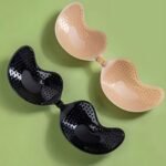 4Pcs Women?S Backless Self-Adhesive Strapless Bras - Push-Up Invisible Under Clothes, Breathable Anti-Sagging With Adjustable Straps & Textured Comfort Panels For Daily Wear, Workouts, Special Occasions (Beige/Black), Strapless Push Up Bra, Seamless Undergarment, Smooth Finish, Secure Adhesion, Nipple Cover, Workout Enthusiasts - Image 4