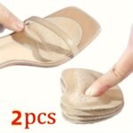 2Pcs Soft Pu Anti-Slip Forefoot Pads For Women'S High Heels - Breathable & Sweat-Absorbent, Shock-Absorbing Foot Care Insoles With Grip Pattern, Ideal For Summer Sandals - Image 2