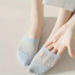 8 Pairs Of Versatile Spring/Summer Japanese Candy-Colored Breathable Diamond Pattern Casual Socks - Image 9