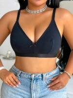 Elegant Light Gray Push-Up Bra With Bow Detail - Comfortable & Supportive Lingerie For Women, High-Elastic Nylon Blend, Hand Wash Only, Perfect For Casual Attire, Comfortable Bra | Elegant Pushup Bra | Nylon Blend Fabric - Image 10