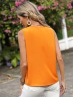 V Neck Solid Loose Tank Top, Casual Sleeveless Top For Summer, Women'S Clothing - Image 8