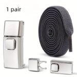 8Mm 2024 No Tie Shoe Laces Press Lock Insert Fixed Shoelaces Without Ties Elastic Laces Sneaker Adult Flat Shoelace For Shoe - Image 14