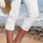 Plus Size Women'S High-Waisted Yoga Leggings - Quick-Dry Stretchy 7/8 Capri Pants For Summer, Tight-Fit Workout & Casual Wear, Solid Color, Machine Washable, Yoga Pants, Semitransparent Fabric, Highelastic Material