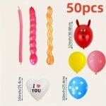 50Pcs Quick Fill Balloon Set - Full Of Energy Party And Event Decorations For Birthdays, Weddings, Holidays Easy Assembly Included - Image 5