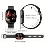 Smartwatch For Men & Women - Wireless 5.0, Multiple Sports Modes, Compatible With Iphone & Android, Usb Rechargeable, Battery, Stylish Black Design With Colorful Display, Perfect Gift For Any Occasion, Fitness Tracking Watch, Everyday Wearable, Modern Wearable, Durable Strap - Image 2