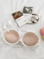 Chic Strapless Bandeau Bra For Women - Invisible, Non-Slip, Push-Up Support With Underwire - Perfect For Wedding Dresses & Formal Wear, Japanese Style, Lace, Backless - Image 4