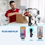 Wireless Lavalier Microphone With Omnidirectional Recording - Usb-C Charging, Lithium Battery, Perfect For Smartphones, Tablets, Cameras, Interviews, Podcasts & Vlogs, Video Chatting | Modern Recording | Rechargeable Battery - Image 4