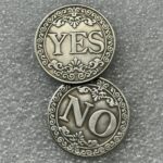 Popular Choice Popular Choice Floral Yes/No Letter Ornaments, Silvery-Grey Copper Commemorative Coin Collection, Challenge Coin For Collectors And Souvenirs Party Supplies - Image 11