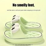 Unisex Cartoon Eye Design Eva Slip-On Slippers - Odorless Lightweight Comfort For Indoor Outdoor Beach Home Use, Machine Washable All-Season Casual Sandals For Men & Women, Beach Shoes - Image 4