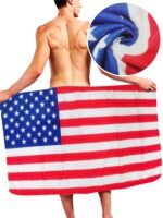 Men'S Fun Pattern Wearable Bathrobe, Soft Absorbent Toiletries, Casual Nightwear For Bathing And Lounging - Image 10