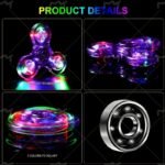 Colorful Finger Spinner, Glowing Rotating Novelty Fidget Spinner, Fun Party Favor, Christmas, Halloween, Carnival, New Year, Birthday Gift, Party Favor, Fun Game Time, Safe Material, Durable Design, Cool Toy, Kids' Small Toy - Image 5
