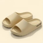Simple Solid Color Slides, Casual Open Toe Soft Sole Shoes, Comfortable Indoor Home Bathroom Slides - Image 23