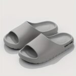 Simple Solid Color Slides, Casual Open Toe Soft Sole Shoes, Comfortable Indoor Home Bathroom Slides - Image 11