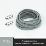 Easy Slip-On No-Tie Elastic Shoelaces With Metal Buckle - Quick Fasten, Machine Washable, Solid Color - Image 7