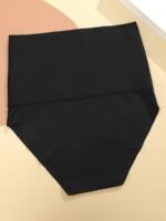 Solid Color High-Waisted Panties, Seamless Daily Comfort Briefs - Image 8