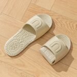 Eva Foldable Slippers For Travel, Indoor Bathroom Massage Sandals, Unisex Quick-Dry Non-Slip Flat Sole Slippers, All-Season Simple Solid Color Slip-On Clogs - Image 14