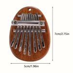 Mini Kalimba Thumb Piano 8-Key Wooden With Hanging Rope, Exquisite Finger Piano Instrument, Ideal Gift For Friends, Valentine'S Day, Adult Beginners - Image 2