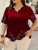 Burnt Floral Lace Top - Image 2