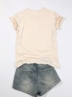 Women'S Casual Solid Color Blank Short Sleeve T-Shirt - Round Neck Regular Fit Machine Washable Spring Summer Essential Versatile Top, Plain T Shirts For Ladies, Casual Attire, Minimalist Style, Smooth Texture - Image 8