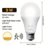 Energy Motion Sensor Bulb, 9W (60W Equivalent), Indoor Automatic Activation, A19, E26, 6000K Twilight To Dawn Safety Light, Suitable For Entryway, Porch, Stairs, Hallway, Pack Of 1, Motion Sensor Light Indoor, Porch Illumination, Sleek Bulb Design, Durable Bulb, Energyefficient Bulb, Home Security, Minimalist Bulb, Longlasting Bulb, Motionactivated Bulb, Homeowners - Image 7