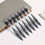 A Set Of 10 0.5Mm Press Ballpoint Pens/Refills, With The Option Of 10 Refills For Replacement. It Features A Large Capacity And Strong Writing Ability, Making It Suitable For School Offices - Image 6
