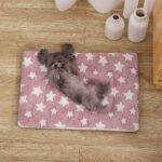 Cozy All-Season Plush Pet Mat | Soft, Thickened Warm Blanket For Cats & Dogs | Machine-Washable, Durable Polyester | Ideal For Autumn & Winter Sleep Comfort | Star Patterned Design, Pet Sleeping Ma - Image 4