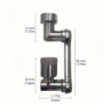 1Pc Heavy-Duty Rotary Faucet Nozzle With 1440? Universal Rotation - Water-Saving Kitchen Sink Extender, Robotic Arm Design, Easy Installation, Compatible With Faucets - Ideal For Home, Commercial, Or Gift - Durable Plastic Construction - Image 3