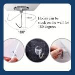Tenpcs Modern Wall Hooks - Metal Non-Tracking Hook Set For Keys, Hats, Towels - Easy No-Drill Installation, Self-Adhesive For Bathroom, Bedroom, Office, Kitchen Storage - Image 6