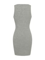 Women'S Sleeveless Round Neck Mini Dress - Solid Color Stretchy, Machine Washable, All-Season Versatile Casual To Formal Wear, Dress Mini, Construction - Image 5