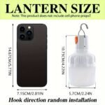 1Pc Portable Led Fishing Bulb,Searchlight With Hook For Travel Adventure,Climb Mountains,Usb Rechargeable Camping Tent Lantern,Handheld Emergency Floodlight Lamp For Outdoor Travel - Image 4