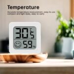 Compact Digital Hygrometer & Thermometer With Smile Icon - Indoor Temperature And Humidity Monitor, Battery-Powered (Non-Rechargeable), Durable Plastic, Single Use - 1Pc - Image 3