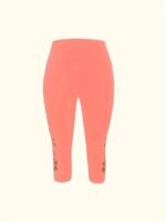 Plus Size Side Floral Print Capri Leggings, Casual High Waist Stretchy Leggings For Spring & Summer, Women'S Plus Size Clothing - Image 9