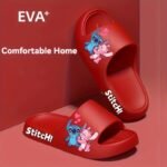 Disney Stitch & Angel Women'S Eva Slippers - Soft Cushioned Thick Sole Summer Sandals With Cute Cartoon Design, Durable Eva Material, Hand Washable For Home, Beach, Casual Wear (Unisex Couples Slippers) - Image 4
