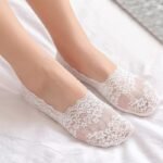 5 Pairs Non Drop Heel Short Socks, Lace Boat Socks, Women'S Summer Thin Shallow Mouth Silicone Non-Slip Invisible Socks - Image 7