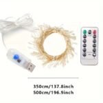 Indoor Christmas Led Firecracker Fairy String Lights, Led Holiday Lights, 8 Flashing Modes, With Remote Control, Smart Remote, Dimmable, 8 Modes, 50/100 Led Fairy Lights, Suitable For Wedding, Party, Bedroom Decoration - Image 2