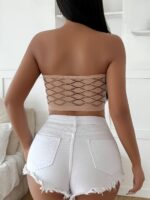Hollow Mesh Tube Bra, Sexy & Breathable Wireless Bandeau Bra, Women'S Lingerie & Underwear - Image 10