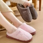 Cozy Winter Slippers For Home: Soft Fabric, Non-Slip Pvc Sole, And Warm Inner Lining - Image 4