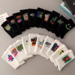 8 Pairs Of Random Men'S Sports Basketball Socks, Black And White In A Variety Of Styles, Fashionable Sweat Absorption, At Least 2 Black And 2 White, Sweat-Resistant - Image 6