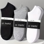 1/5/10/15/30 Pair Essentials Ankle Socks - Soft, Lightweight Low-Cut No-Show Socks, Black/White/, Everyday & Formal Wear, Bulk Pack (1,5,10,15,30 Pairs) - Easy-Care Ankle Socks, Casual Wear, Minimalist Design, Comfortable Fit, Active Lifestyle - Image 16