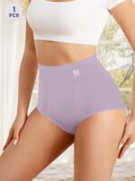 Meiyating Women'S High-Waisted Tummy Control Briefs - Ultra-Soft Seamless Underwear, Breathable No-Liner Design For All-Day Comfort, Elegant Solid Color (Black), Tummy Control Underwear, Comfortable Daily Wear, Sleek Highwaist, Smooth Fabric - Image 8